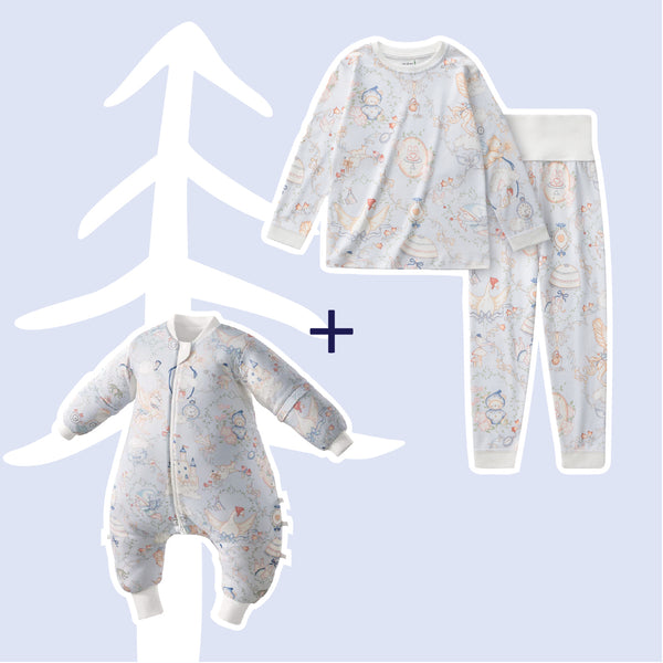 vosbos castle pajama sleepsuit bundle