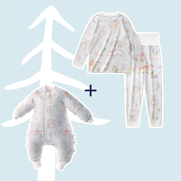 vosbos circus pajama sleepsuit bundle