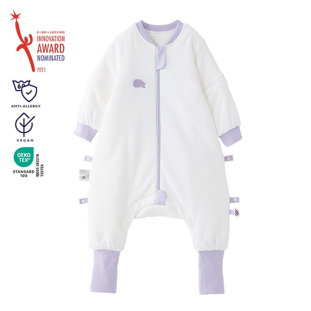 PureGlow Undyed Sleep Suit | Lilac Hedgehog | 3.0TOG